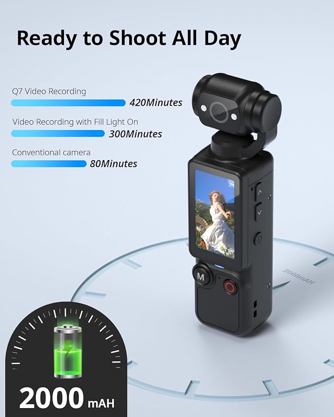 Vlogging Camera with 180° Rotating Lens