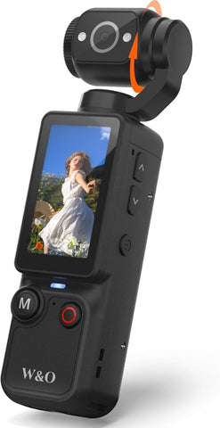 Vlogging Camera with 180° Rotating Lens