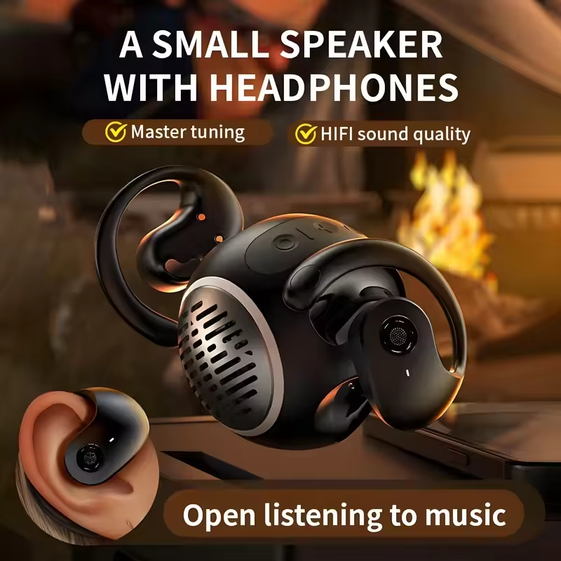 2-in-1 Wireless Mini Small Speaker Open Ear Hook Earphones