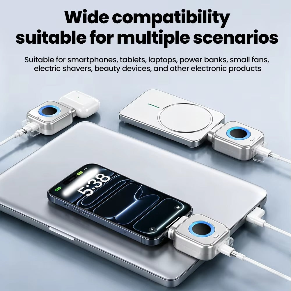 140W Smart Full Charge Self-Cut Type-C Adapter, Universal Auto Disconnect For Night Charging, Overcharge Prevention Separator