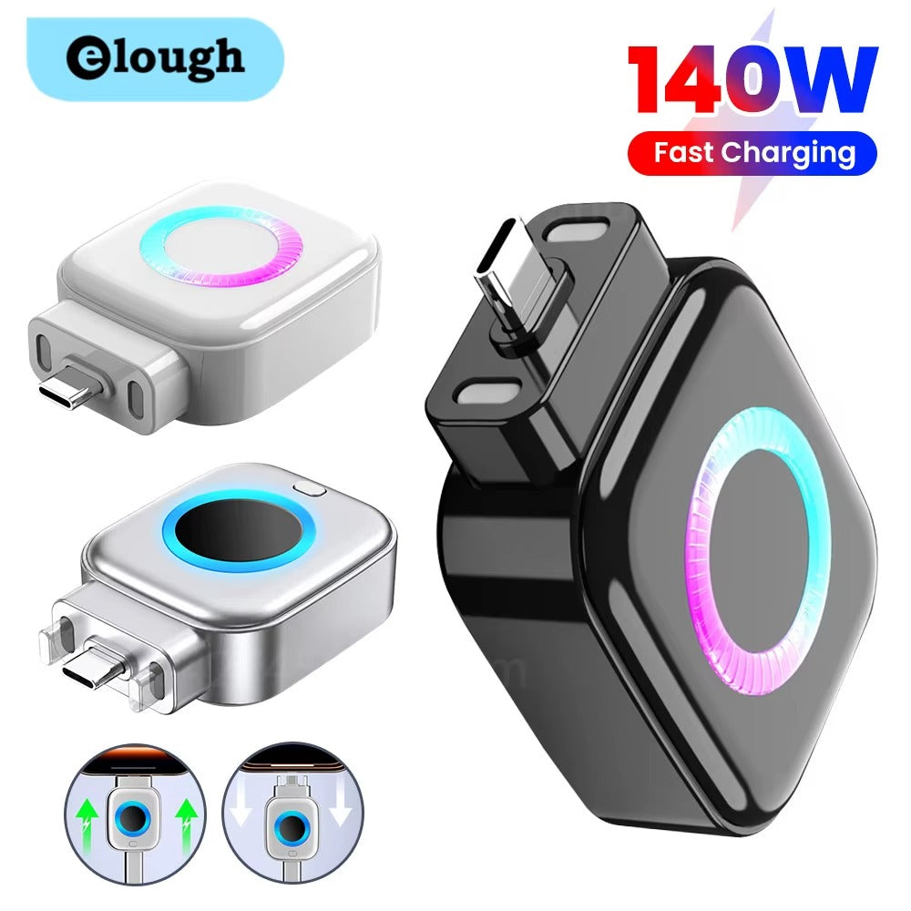140W Smart Full Charge Self-Cut Type-C Adapter, Universal Auto Disconnect For Night Charging, Overcharge Prevention Separator