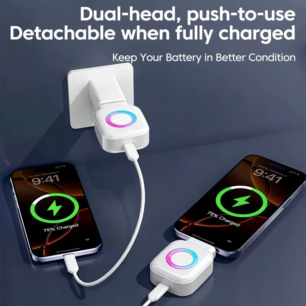 140W Smart Full Charge Self-Cut Type-C Adapter, Universal Auto Disconnect For Night Charging, Overcharge Prevention Separator
